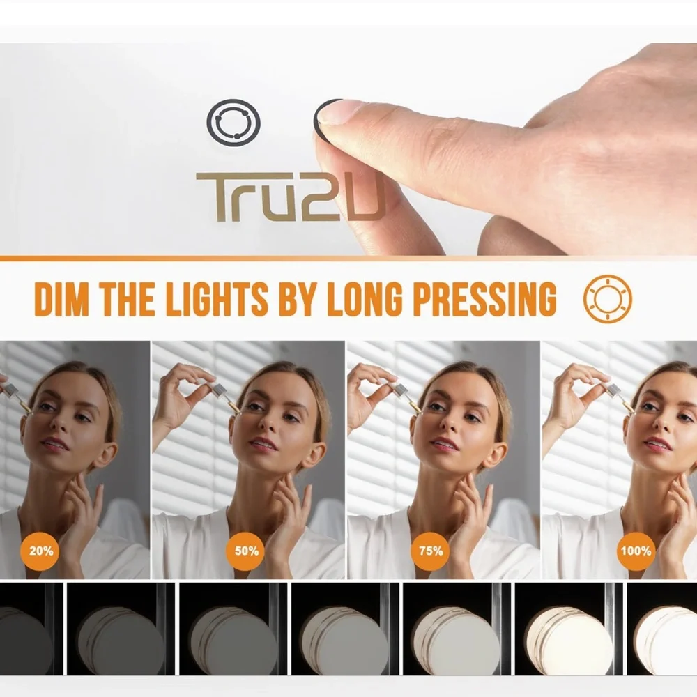 ⚫️ Hollywood Vanity Makeup Mirror Dimmerable Smart Touch Control LED and Storage